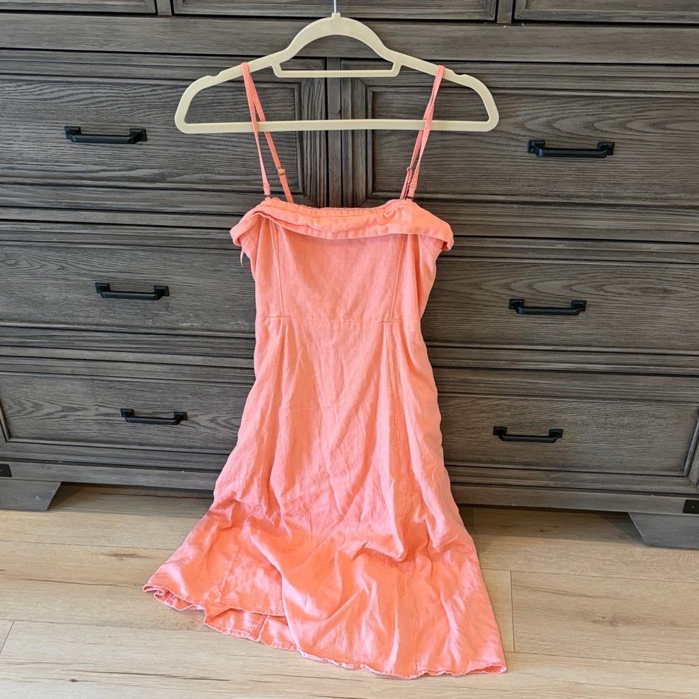 Abercrombie & Fitch Orange Midi Dress